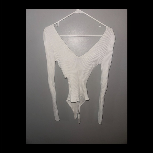 Hera collection White Ribbed Women's Top - Picture 6 of 7